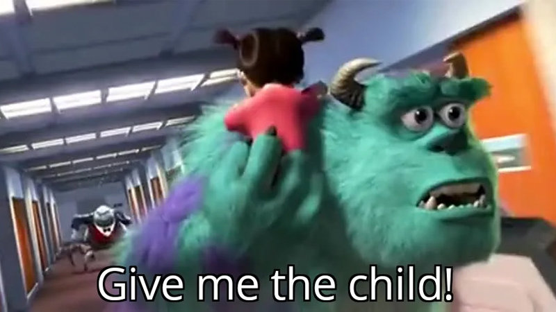 Give me the child  Meme Template