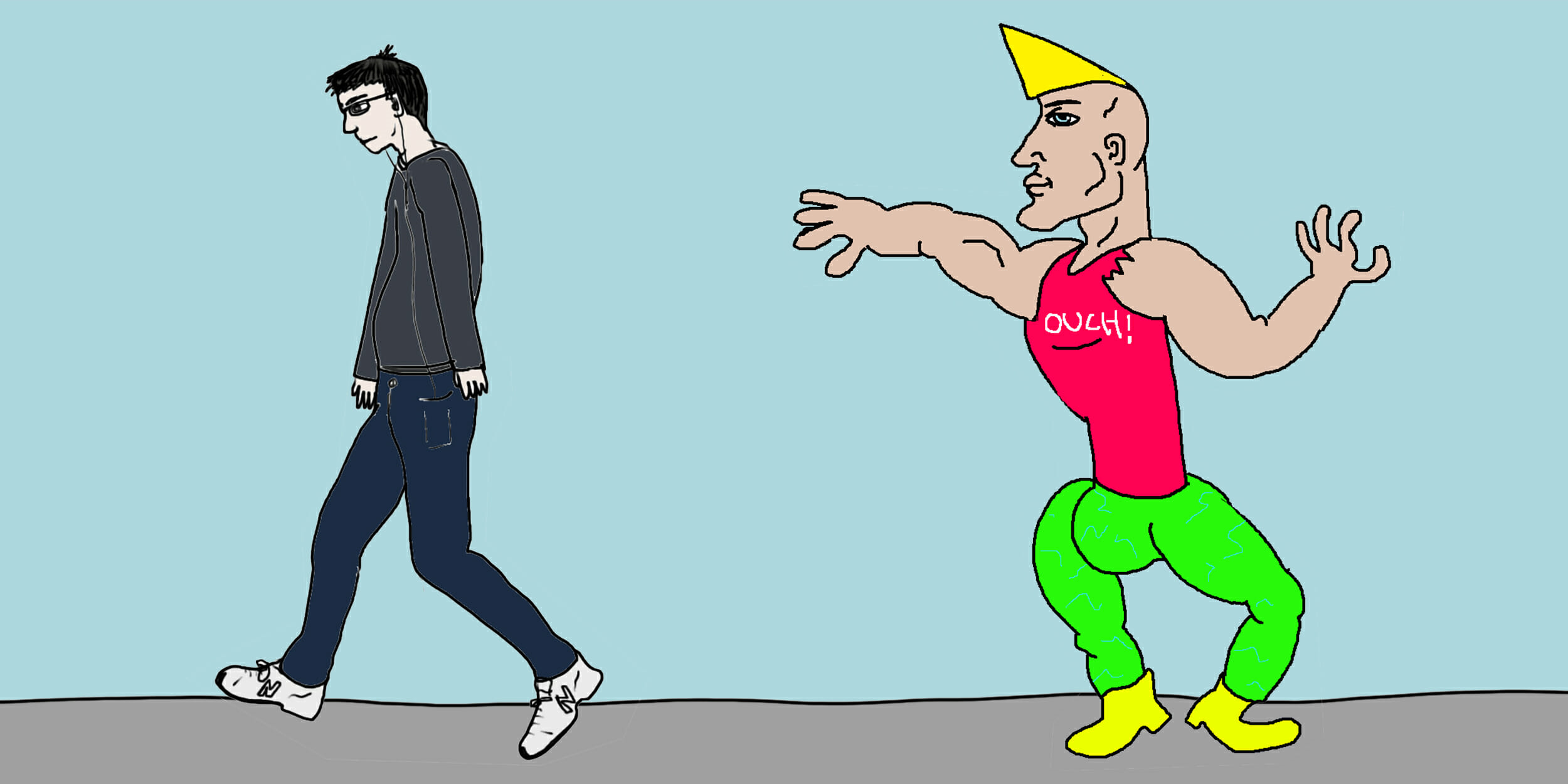 Virgin vs chad  Meme Template