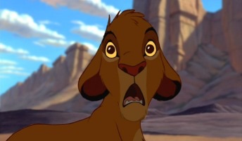 Scared Simba  Meme Template