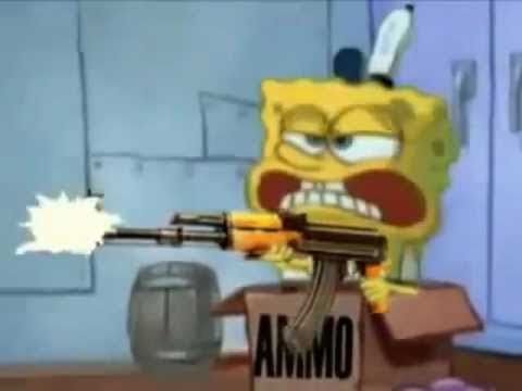 SpongeBob AK-47  Meme Template