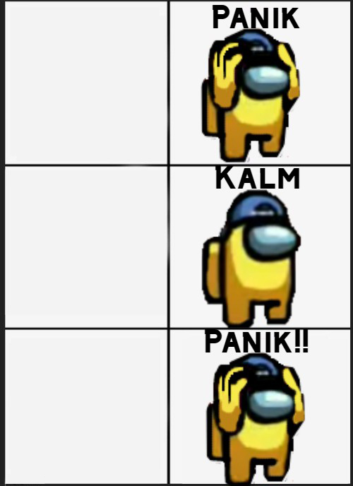 Among us Panik  Meme Template