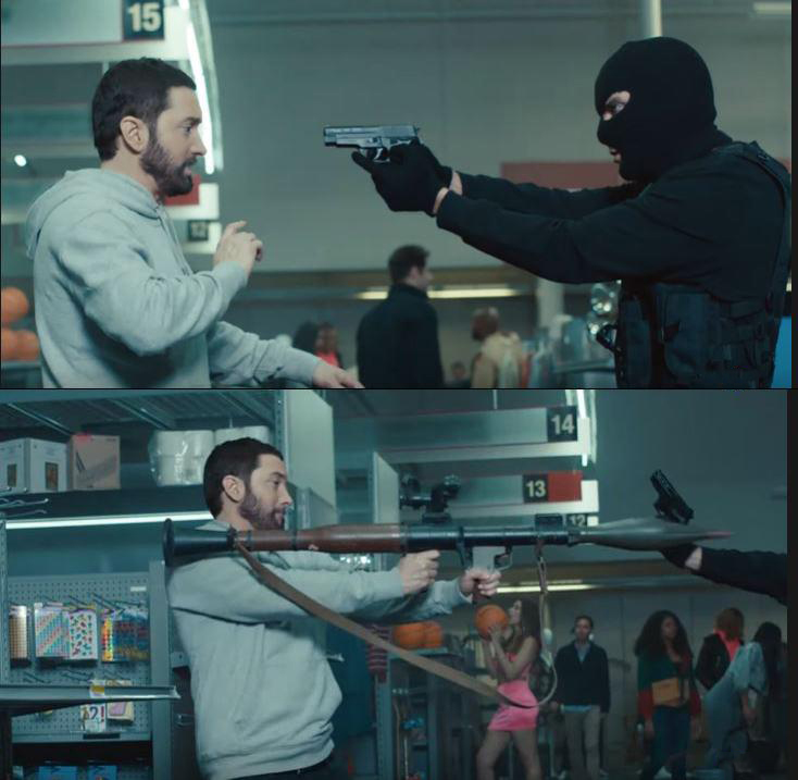 eminem rocket launcher  Meme Template