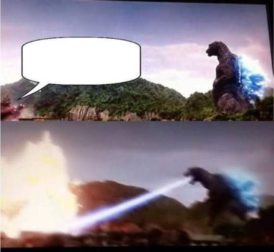 Godzilla Hates X  Meme Template