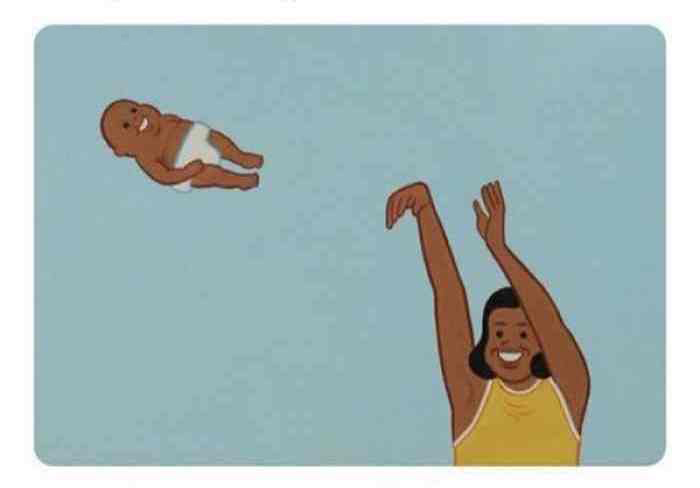 mom throwing baby  Meme Template