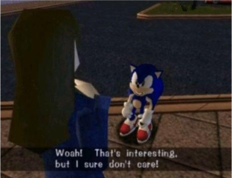Sonic I dont care  Meme Template